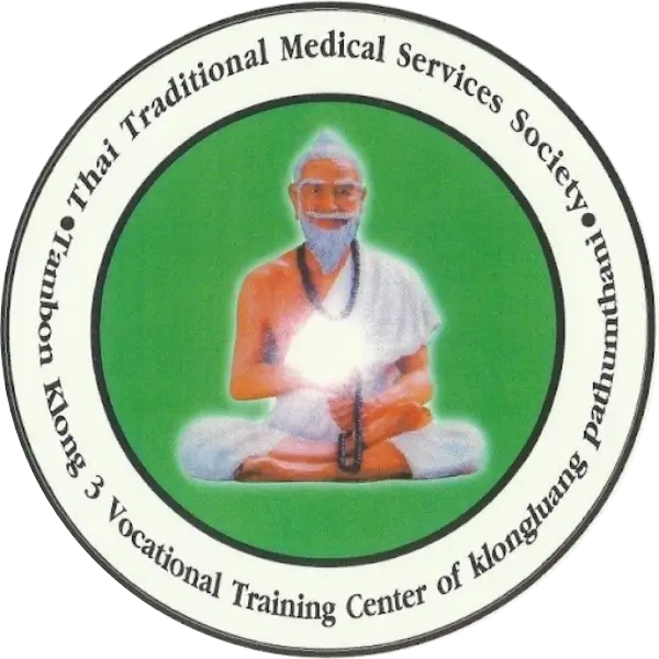 rundes grünes Siegel Thai Traditional Medical Services Society